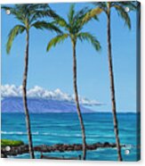 Three Palms At Kapalu Maui Acrylic Print