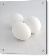 Three White Eggs Acrylic Print