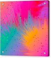 Tiara - Artistic Colorful Abstract Carnival Splatter Watercolor Digital Art Acrylic Print