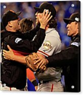 Tim Hudson And Madison Bumgarner Acrylic Print