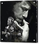 Tom Waits Torn Pages Acrylic Print