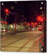 Toronto Streets At Night Acrylic Print