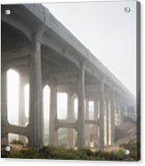 Torrey Pines Bridge In Fog Acrylic Print
