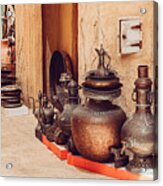 Traditional Arab Copper Utensils For Sale In Dubai Acrylic Print
