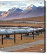 Trans-alaska Pipeline And Dalton Highway Acrylic Print