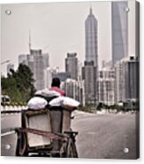 Tricycle In Shanghai Acrylic Print