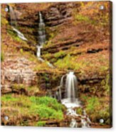 Triple Waterfall At Thunder Falls In Dogwood Canyon Acrylic Print