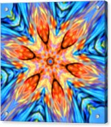 Tropical Fire Flower - Abstract Acrylic Print