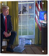 Trump Watching Tucker 2020 Acrylic Print