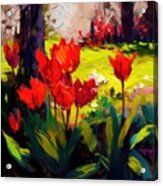 Tulips In Spring Acrylic Print