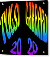 Tulsi Gabbard Peace In 2020 Rainbow Acrylic Print