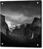 Tunnel View In Yosemite Acrylic Print