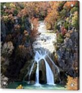 Turner Falls Waterfall In Fall Acrylic Print