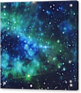 Turquoise Nebula Acrylic Print