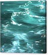Turquoise Ocean Waves Acrylic Print