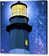 Tybee Lighthouse At Night Acrylic Print