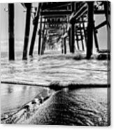 Under The San Clemente Pier Acrylic Print