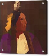 Unidentified Abstract Native American Tribal Chief Acrylic Print