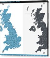 United Kingdom Map - Infographic Set Acrylic Print