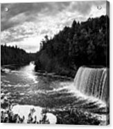 Upper Tahquamenon Falls - Michigan - No 1 - Bw Acrylic Print