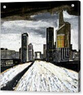 Urban Scape - La Defense - French Oil Painting 21th Acrylic Print