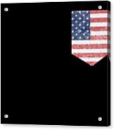 Us Pocket Flag Patriotic Acrylic Print