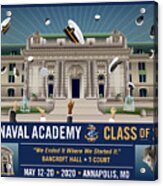 Usna Class Of 2020 Bancroft Hall T Court Celebration Acrylic Print