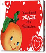 Valentine Peach Acrylic Print