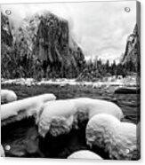 Valley View Snow Acrylic Print