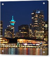 Vancouver At Night Acrylic Print