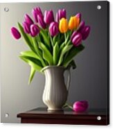 Vase Of Tulips Acrylic Print