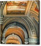 Vatican Arched Fresco Hallway Acrylic Print