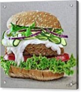 Vegan Burger Acrylic Print