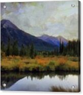 Vermilion Lakes At Sunset Acrylic Print