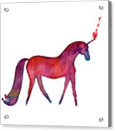 Vibrant Unicorn Heart Acrylic Print