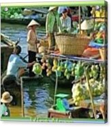 Vietnamese Floating Market Acrylic Print