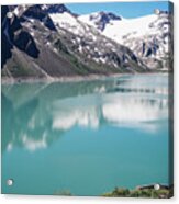 View Of The Stausee Mooserboden Glacier Dam Acrylic Print