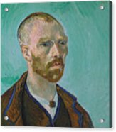 Vincent Van Gogh Self Portrait - Dedicated To Paul Gauguin Acrylic Print