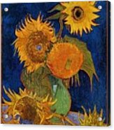 Vincent Van Gogh - Six Sunflowers Acrylic Print