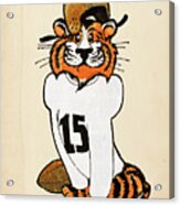 Vinnie The Vintage Football Tiger Acrylic Print