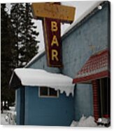 Vintage Bar Sign In Alston Michigan Acrylic Print