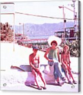 Vintage Family On Summer Vacations. Acrylic Print
