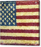 Vintage Flag 1 Painterly Version 2 Acrylic Print