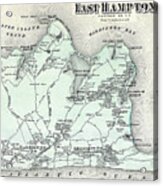 Vintage Map East Hampton Long Island New York 1873 Acrylic Print