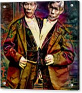 Vintage Nostalgic Circus Sideshow Chang And Eng Bunker Siamese Twins 20210913 Acrylic Print