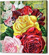 Vintage Seed And Plant Catalogue - Roses And Sweetpeas Acrylic Print