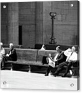 Waiting For A Train -- Passengers Waiting In Union Station In Chicago, Illinois Acrylic Print