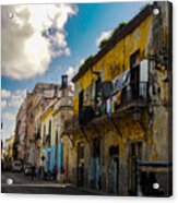 Walking Down The Street In Havana Acrylic Print