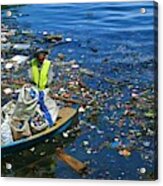Washed-up Trash Collection Acrylic Print