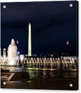 Washington Monument From The World War Ii Memorial Acrylic Print